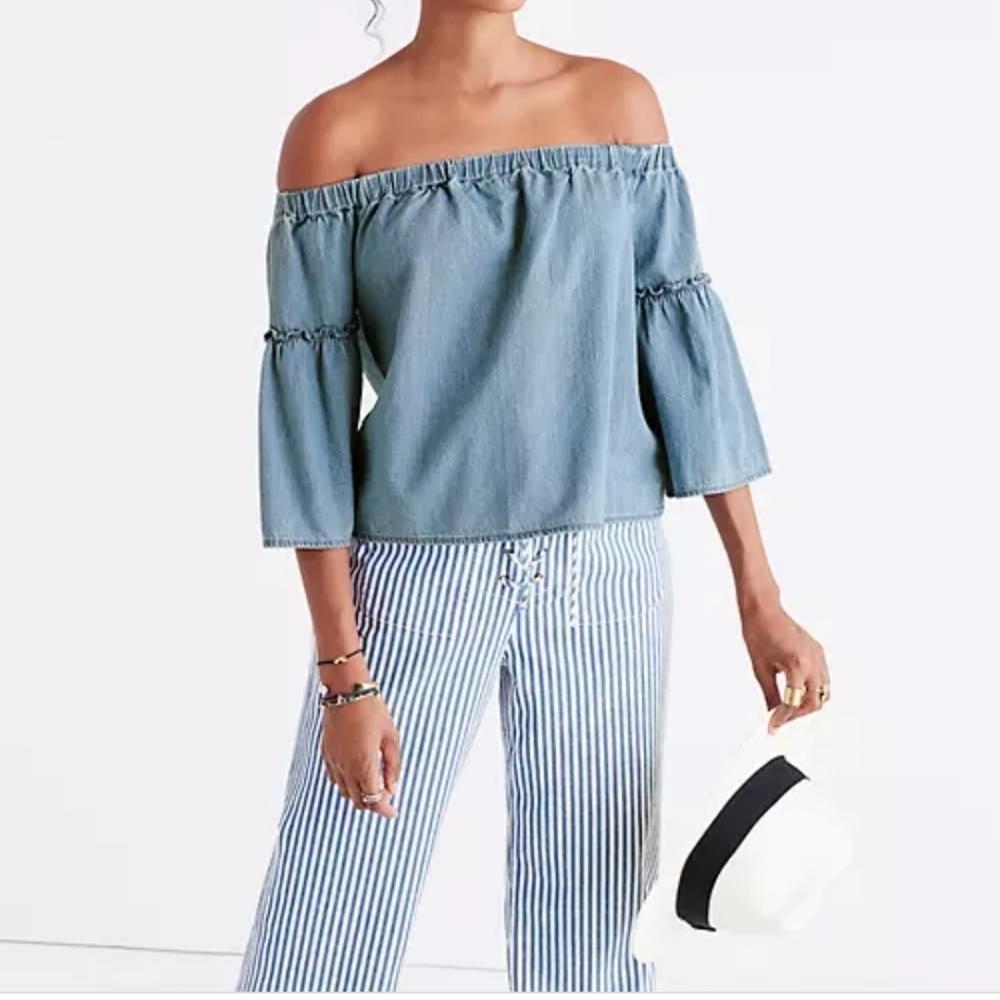 Madewell Denim Azalea Off-the-Shoulder Top